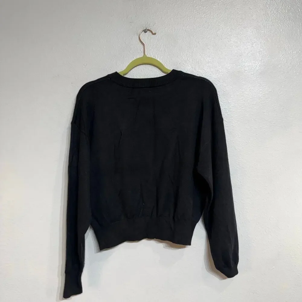 Forever 21 Black New York Graphic Knit Sweater Sz S